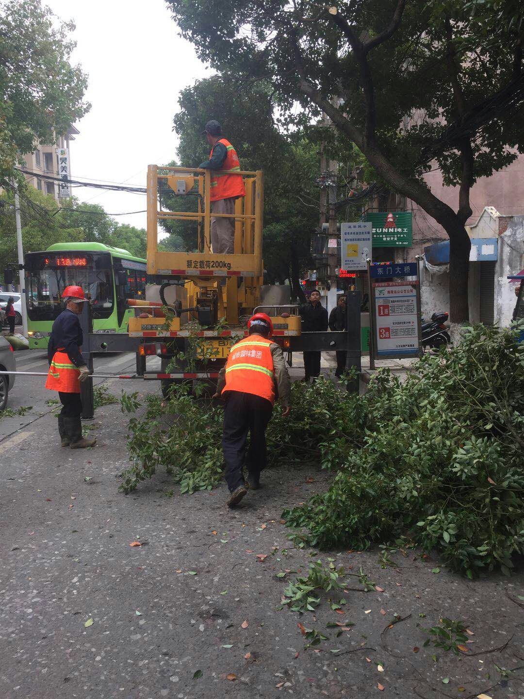 近日，我公司根據(jù)南陵縣市政園林所通知，組織安排人員車輛協(xié)助市政園林所路燈科修剪陵陽(yáng)路兩側(cè)遮擋路燈照明的樹枝。此項(xiàng)工作持續(xù)了三天，消除了因路燈光照不足帶來的夜間通行安全隱患問題，受到沿線居民一致好評(píng)。